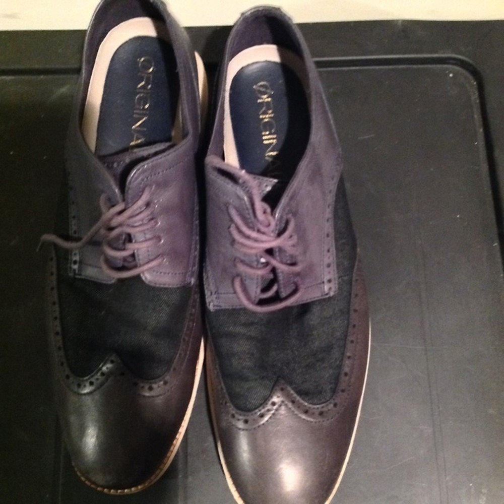 Cole Haan Original Grand Wingtip Oxford Black Size 13 Men's